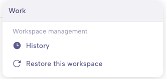 Workspace deleted context